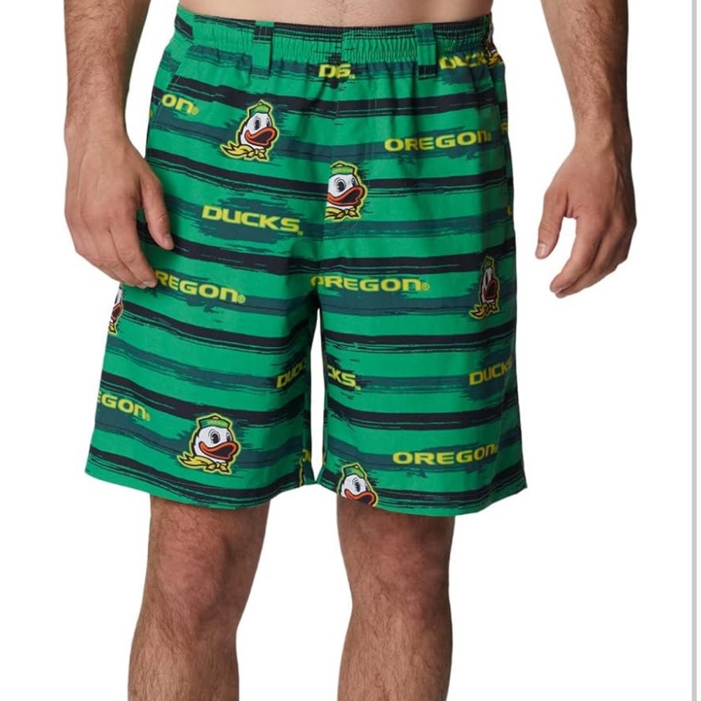 Columbia Oregon Ducks Backcast Omni-Shade Swim Shorts Men's Size 5XL New